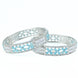 Crimson Flower Rhodium Bangles (Pack of 2) - Opal Touch