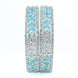 Crimson Flower Rhodium Bangles (Pack of 2) - Opal Touch