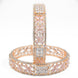 Crimson Flower Rose Gold Bangles (Pack of 2) - Opal Touch