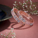 Opal Touch - Crimson Flower Rose Gold Bangles (Pack of 2) - Bangles