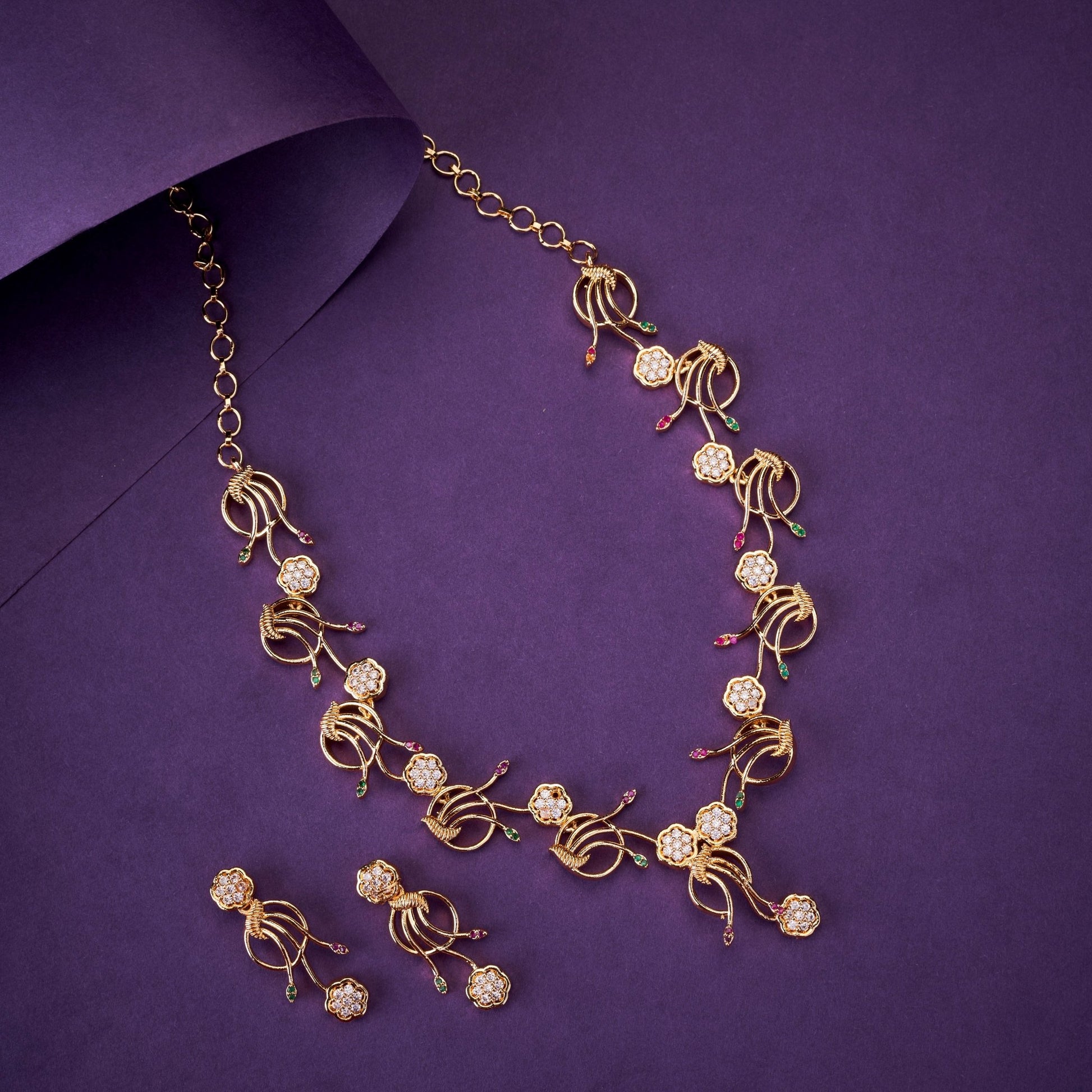 Opal Touch - Crimson Garden Necklace - Necklace