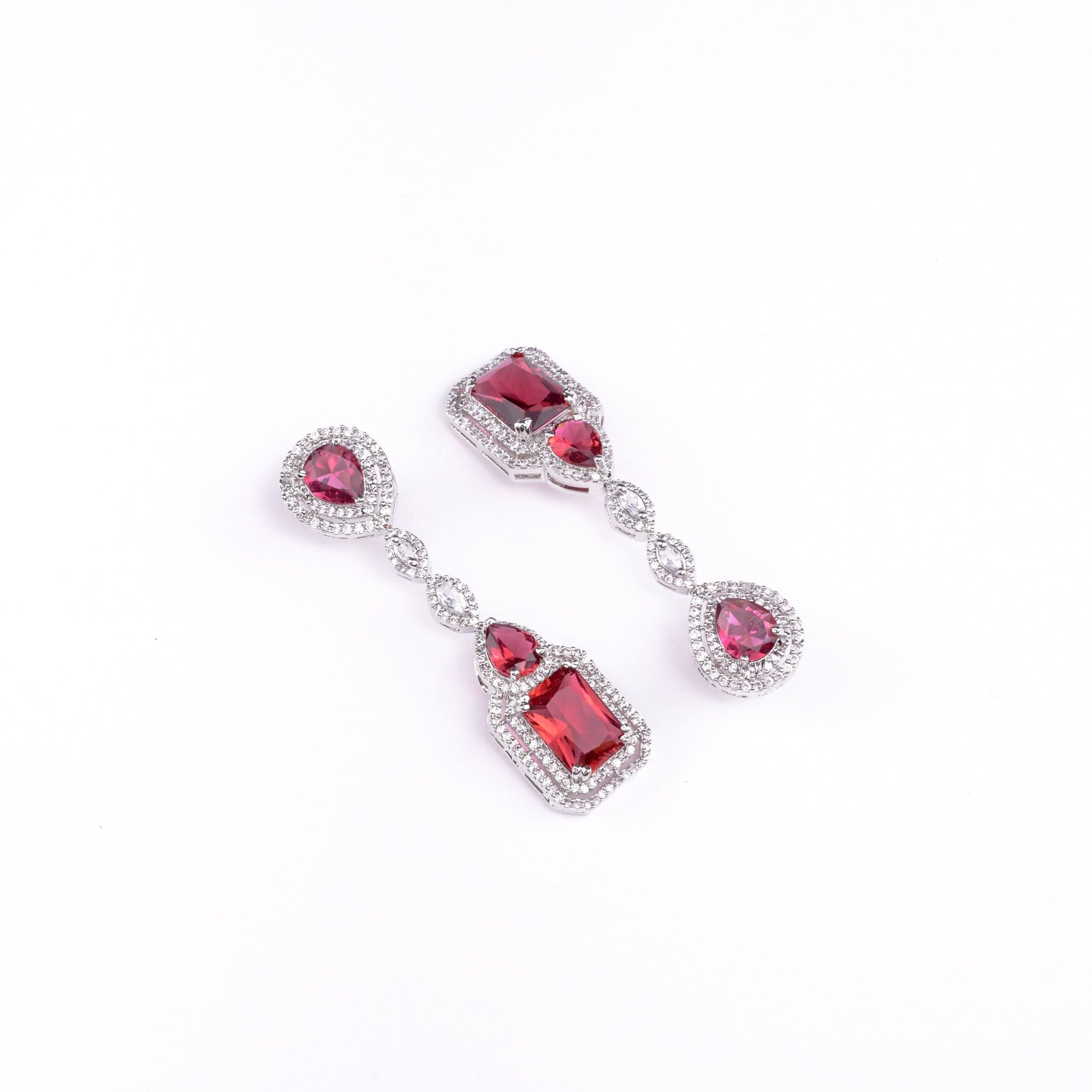 Opal Touch - Crimson Romance Studs - Earrings