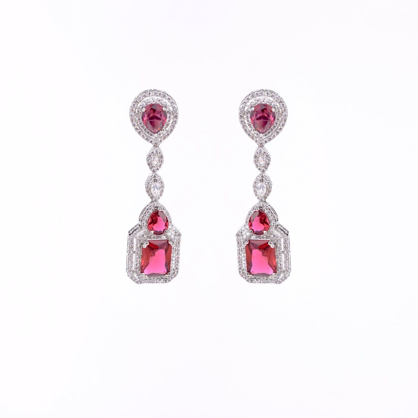 Opal Touch - Crimson Romance Studs - Earrings