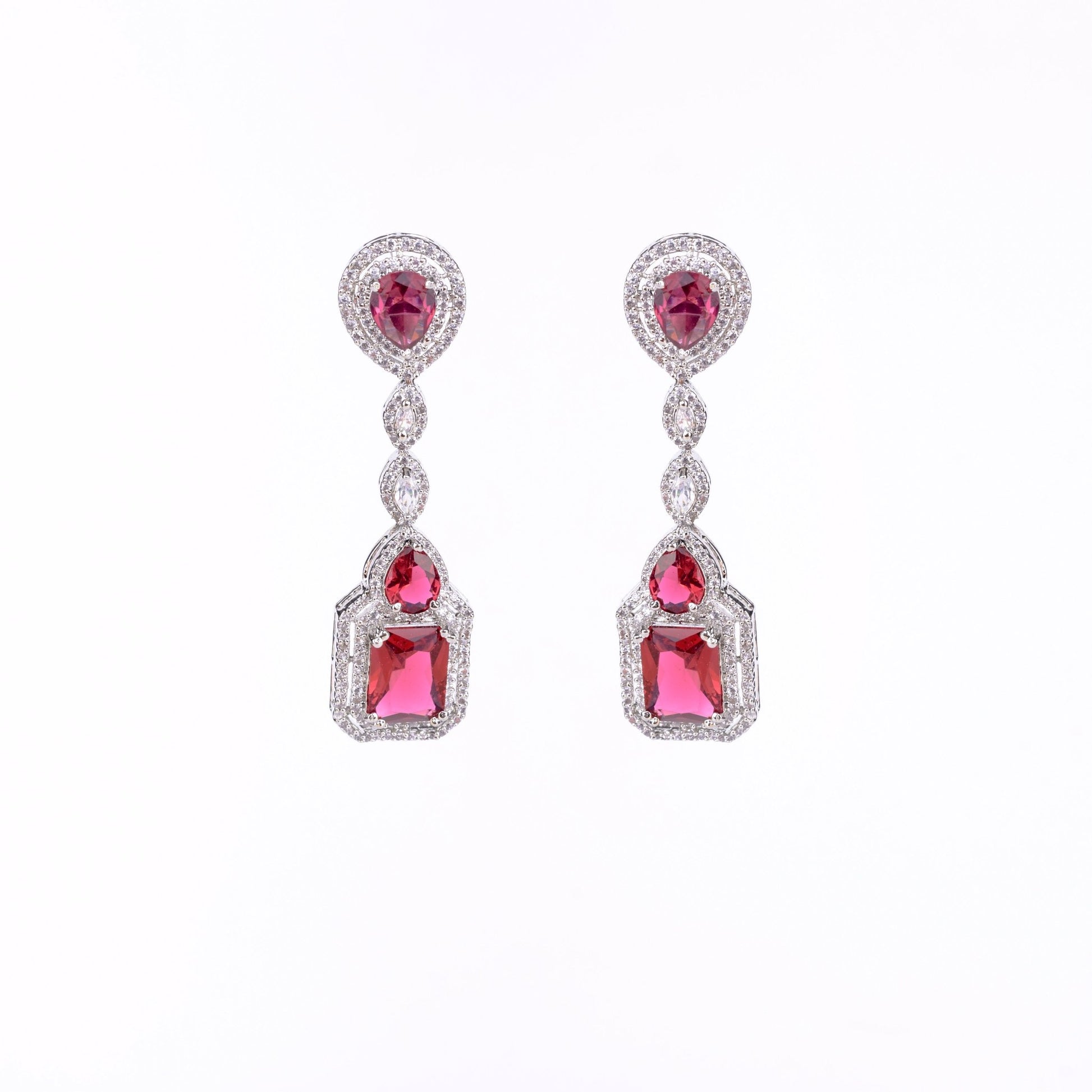 Opal Touch - Crimson Romance Studs - Earrings