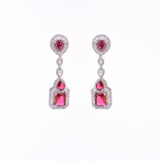 Opal Touch - Crimson Romance Studs - Earrings