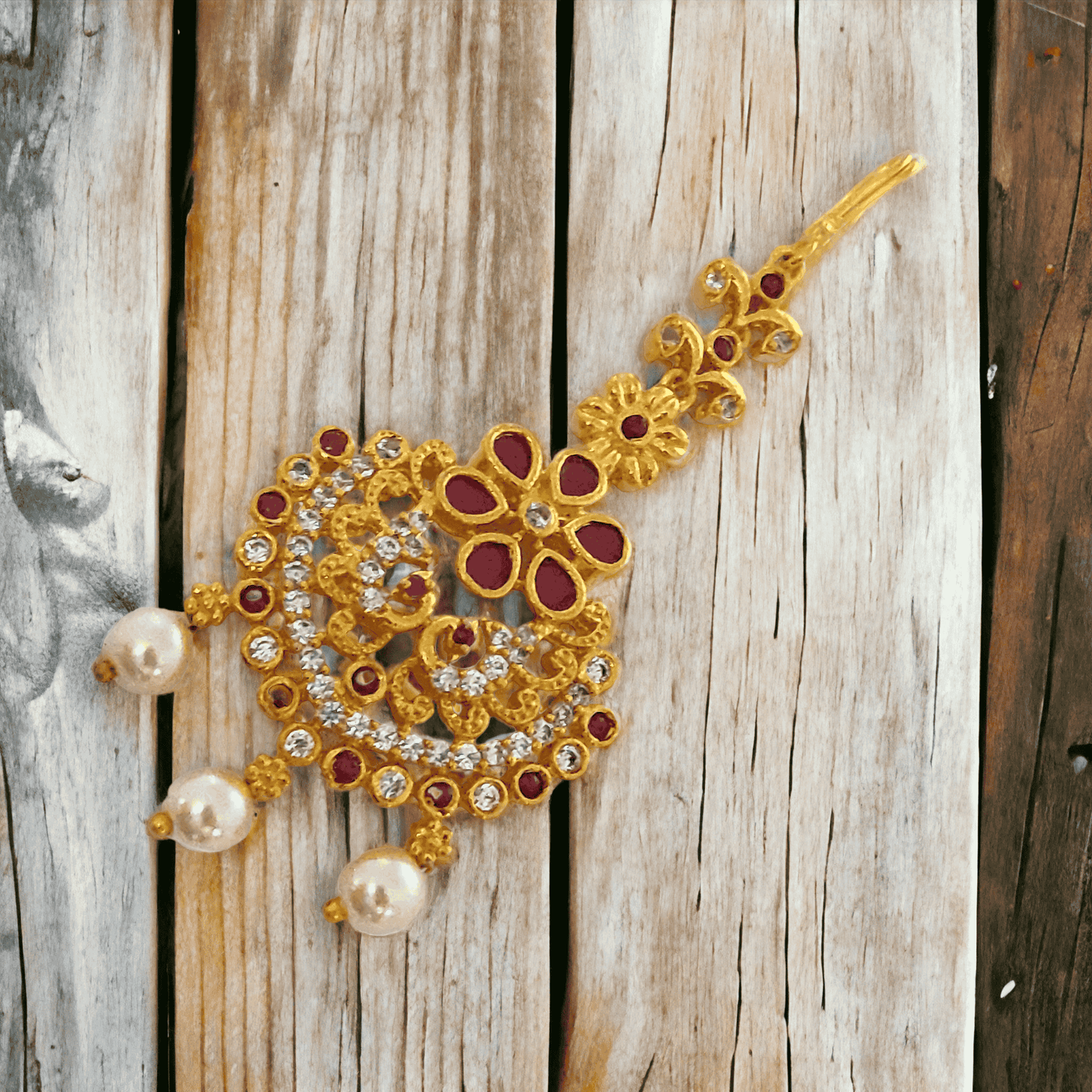 Opal Touch - Crimson Whisper Gold Plated Tika - Tika