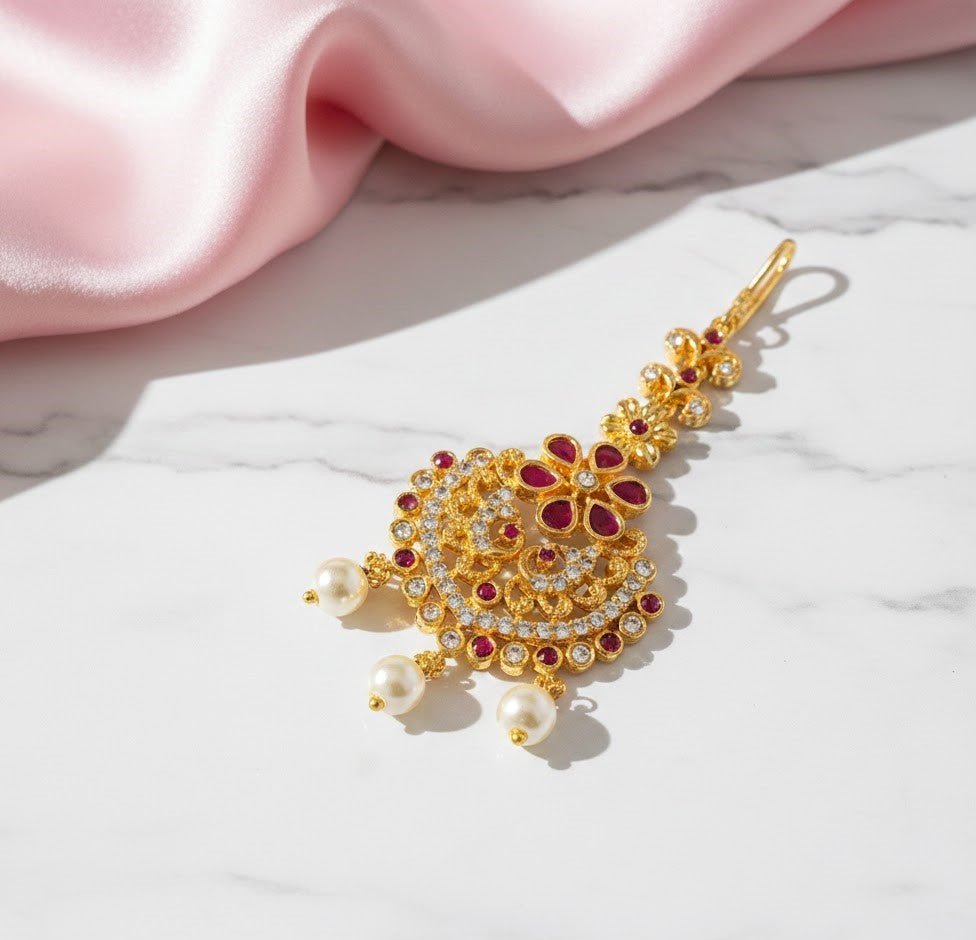 Crimson Whisper Gold Plated Tika - Opal Touch