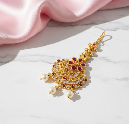 Crimson Whisper Gold Plated Tika - Opal Touch