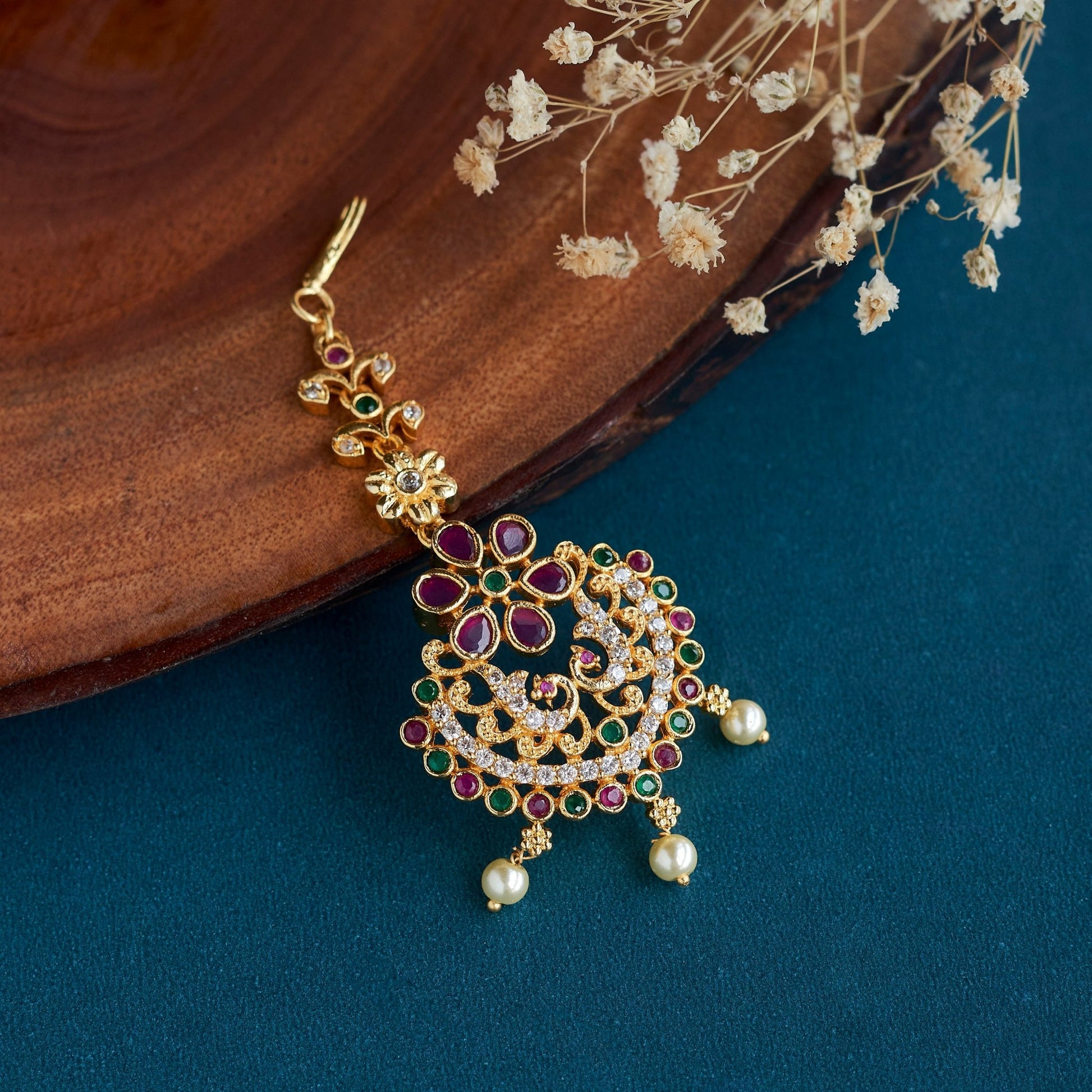 Opal Touch - Crimson Whisper Gold Plated Tika - Tika