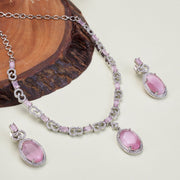 Opal Touch - Crystal Cascade Necklace - Necklace