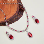 Opal Touch - Crystal Cascade Necklace - Necklace