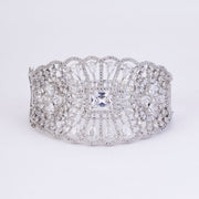 Bracelet - Crystal Cascade Rhodium Plated Bracelet - Opal Touch