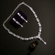 Opal Touch - Crystal Clear White Necklace in Rhodium - Necklace