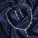 Crystal Clear White Necklace in Rhodium - Opal Touch