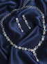 Crystal Clear White Necklace in Rhodium - Opal Touch