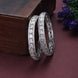 Opal Touch - Crystal Cubic Zirconia Rhodium Bangles (Pack of 2) - Bangles