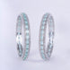 Opal Touch - Crystal Cubic Zirconia Rhodium Bangles (Pack of 2) - Bangles