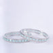 Opal Touch - Crystal Cubic Zirconia Rhodium Bangles (Pack of 2) - Bangles