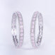 Opal Touch - Crystal Cubic Zirconia Rhodium Bangles (Pack of 2) - Bangles