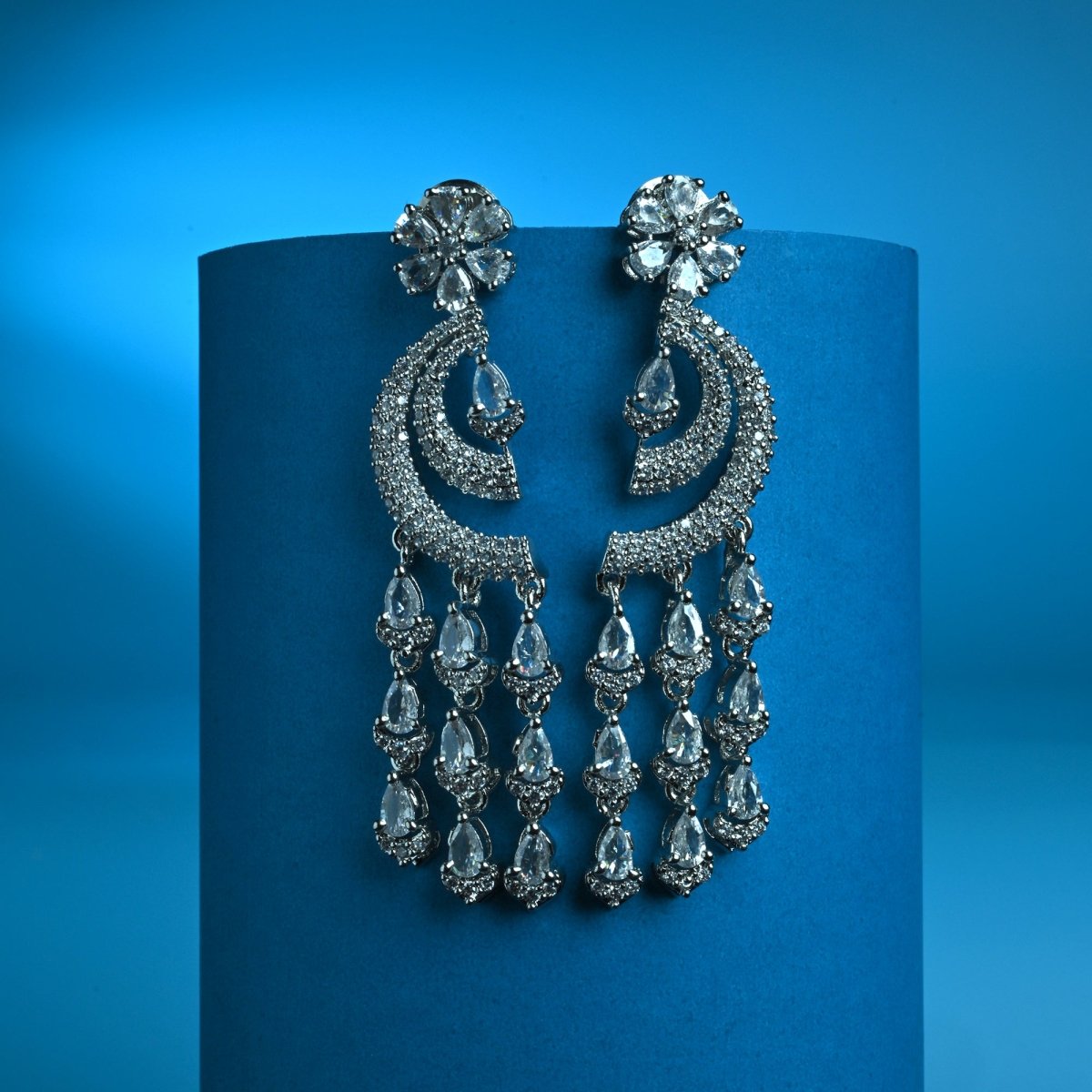 Crystal Dangle Chandelier Earrings - Opal Touch