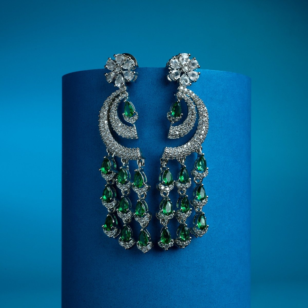 Crystal Dangle Chandelier Earrings - Opal Touch