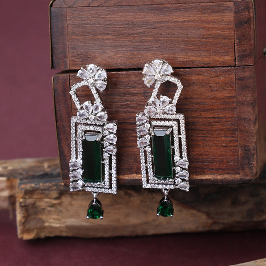 Opal Touch - Crystal Dangle Earrings -