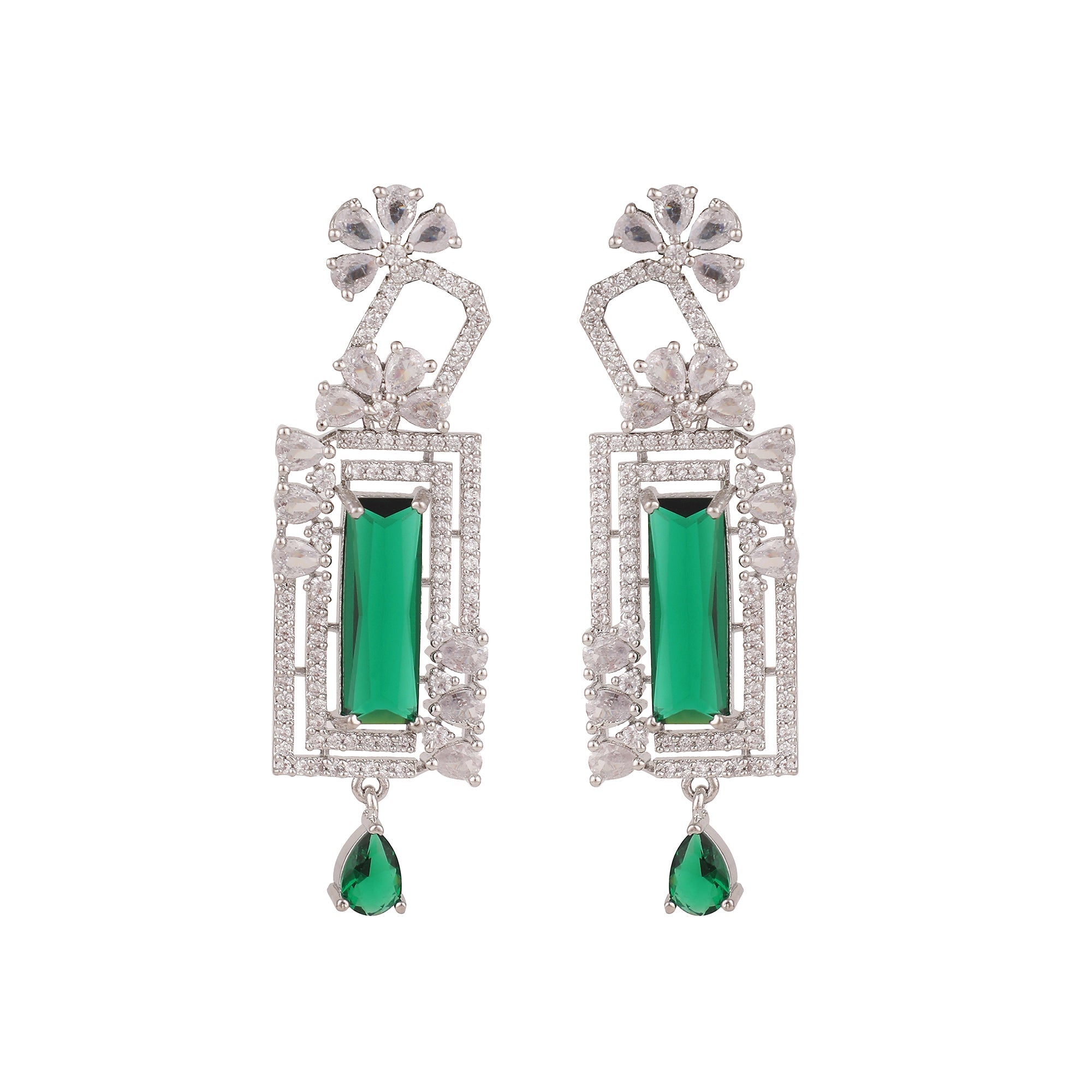 Opal Touch - Crystal Dangle Earrings -