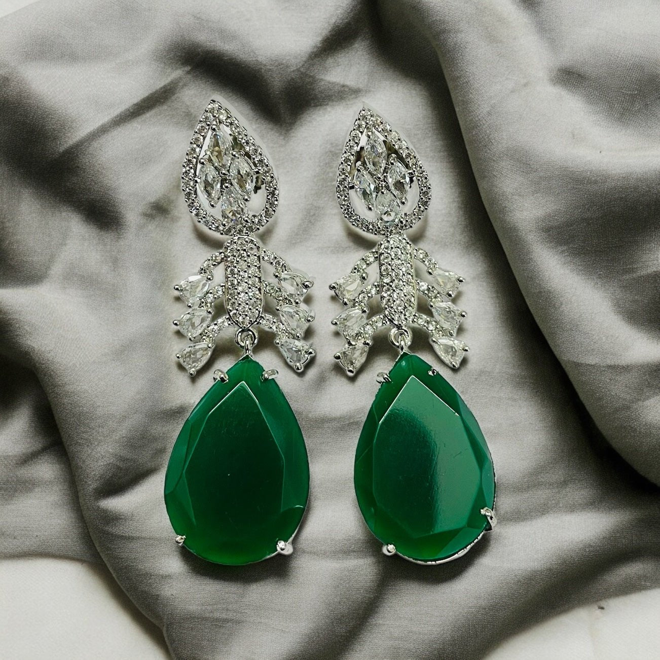 Earrings - Crystal Dewdrop Danglers Earrings - Opal Touch