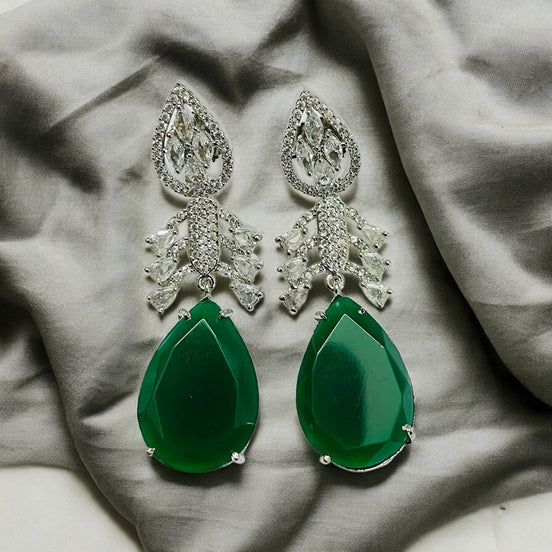Earrings - Crystal Dewdrop Danglers Earrings - Opal Touch