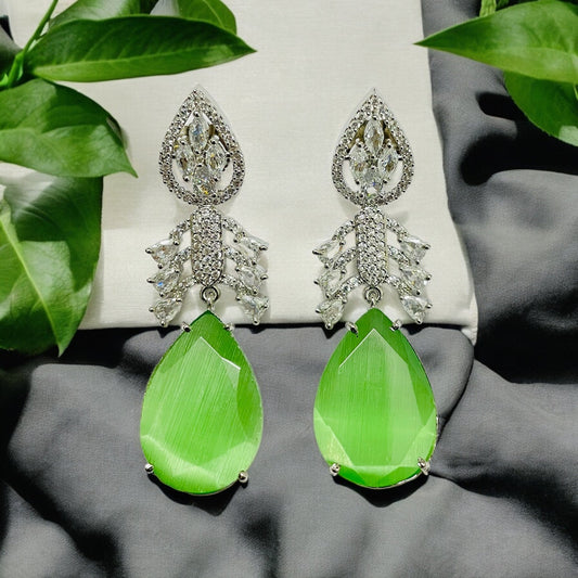 Earrings - Crystal Dewdrop Danglers Earrings - Opal Touch