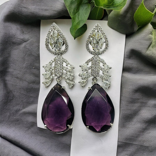 Earrings - Crystal Dewdrop Danglers Earrings - Opal Touch