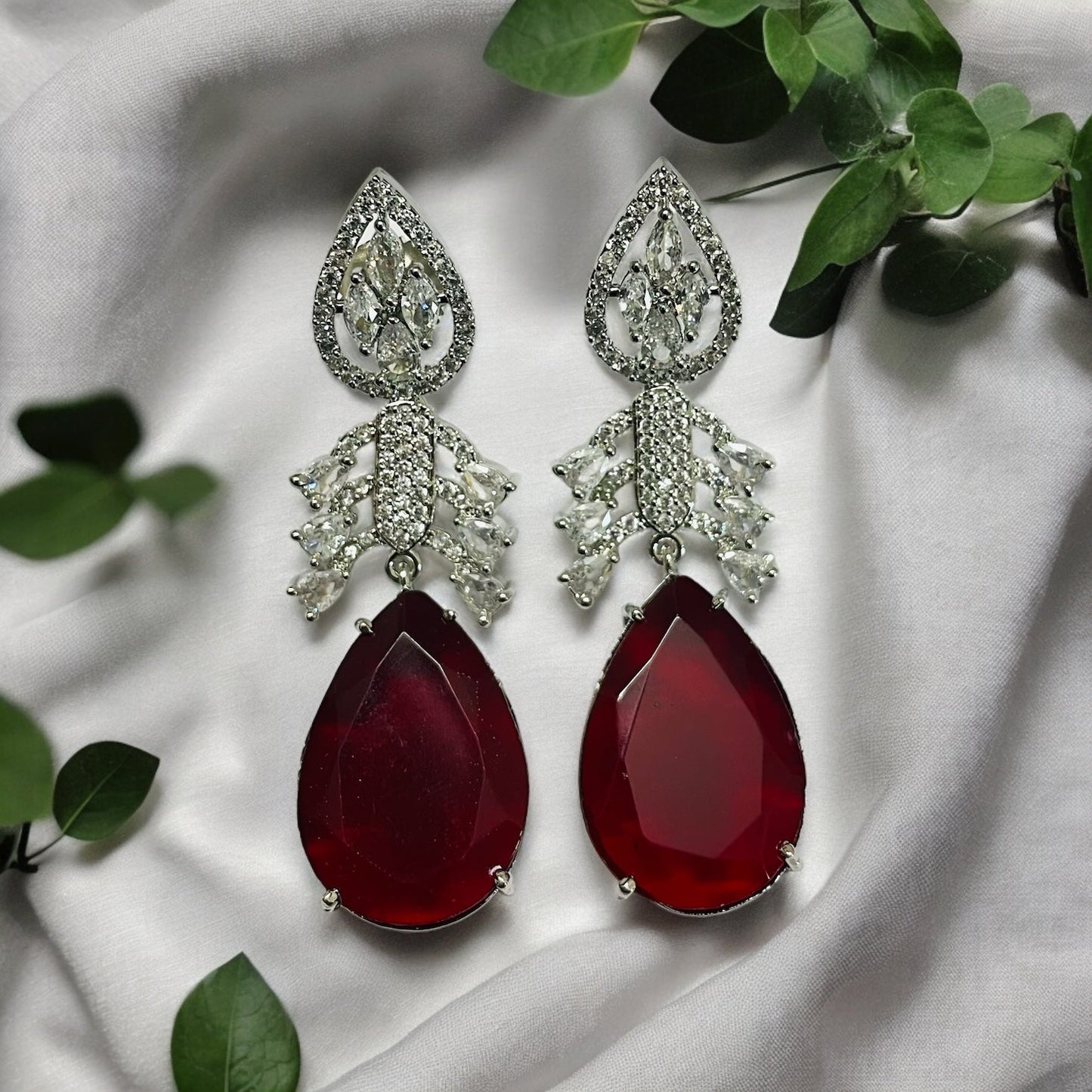 Earrings - Crystal Dewdrop Danglers Earrings - Opal Touch