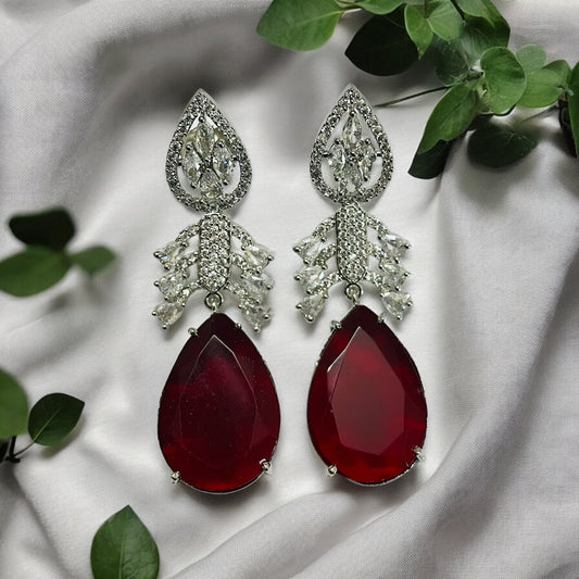 Earrings - Crystal Dewdrop Danglers Earrings - Opal Touch