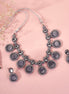 Necklace - Crystal Embellished Necklace Set with Earrings - Opal Touch