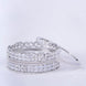 Opal Touch - Crystal Fancy Rhodium Bangles (Pack of 6) - Bangles