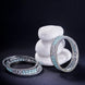 Opal Touch - Crystal Fancy Rhodium Bangles (Pack of 6) - Bangles