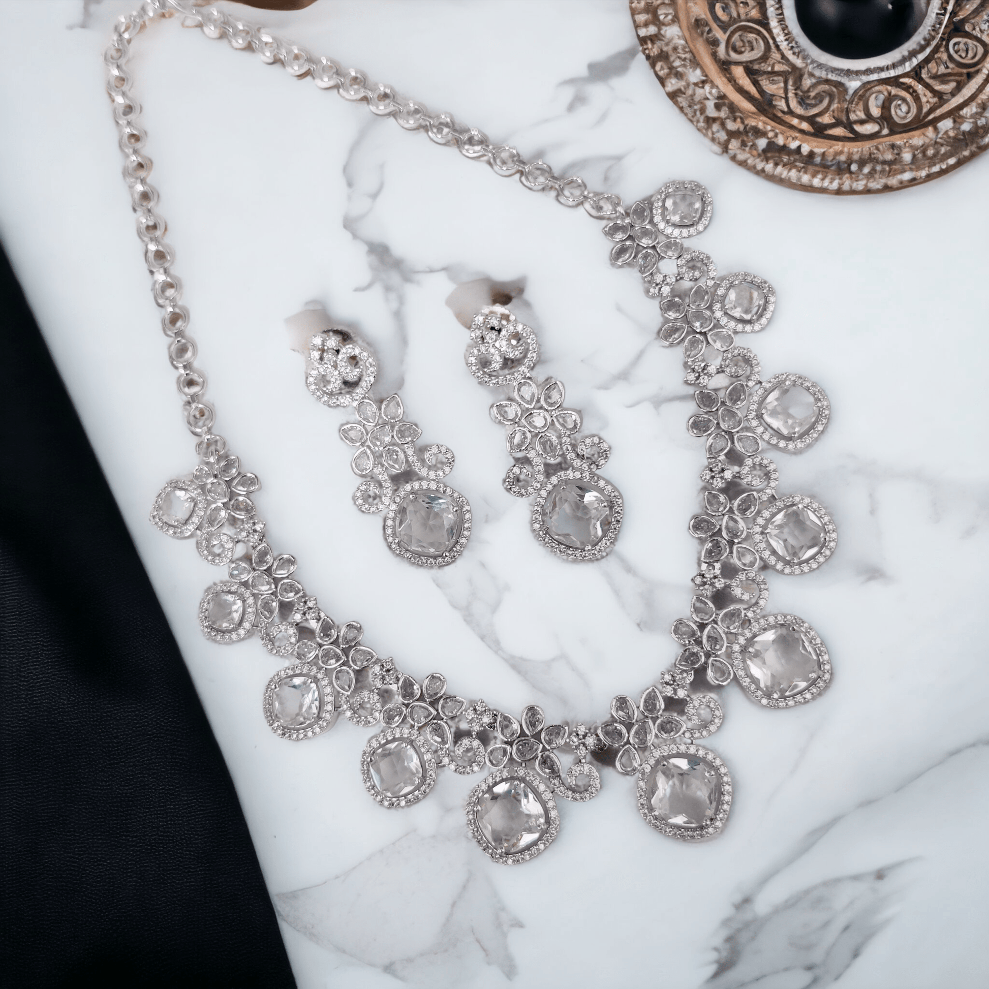 Opal Touch - Crystal Red Charm Necklace - Necklace