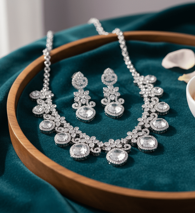 Crystal Red Charm Necklace - Opal Touch