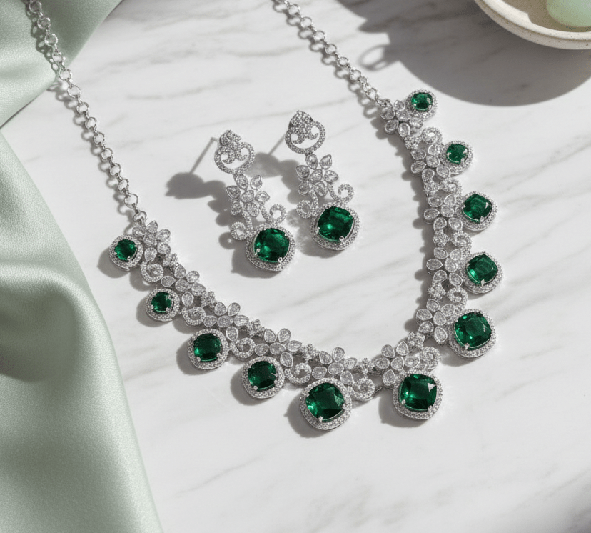 Crystal Red Charm Necklace - Opal Touch