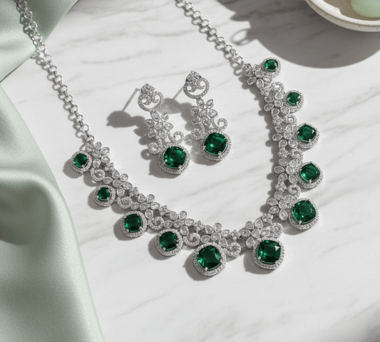 Crystal Red Charm Necklace - Opal Touch