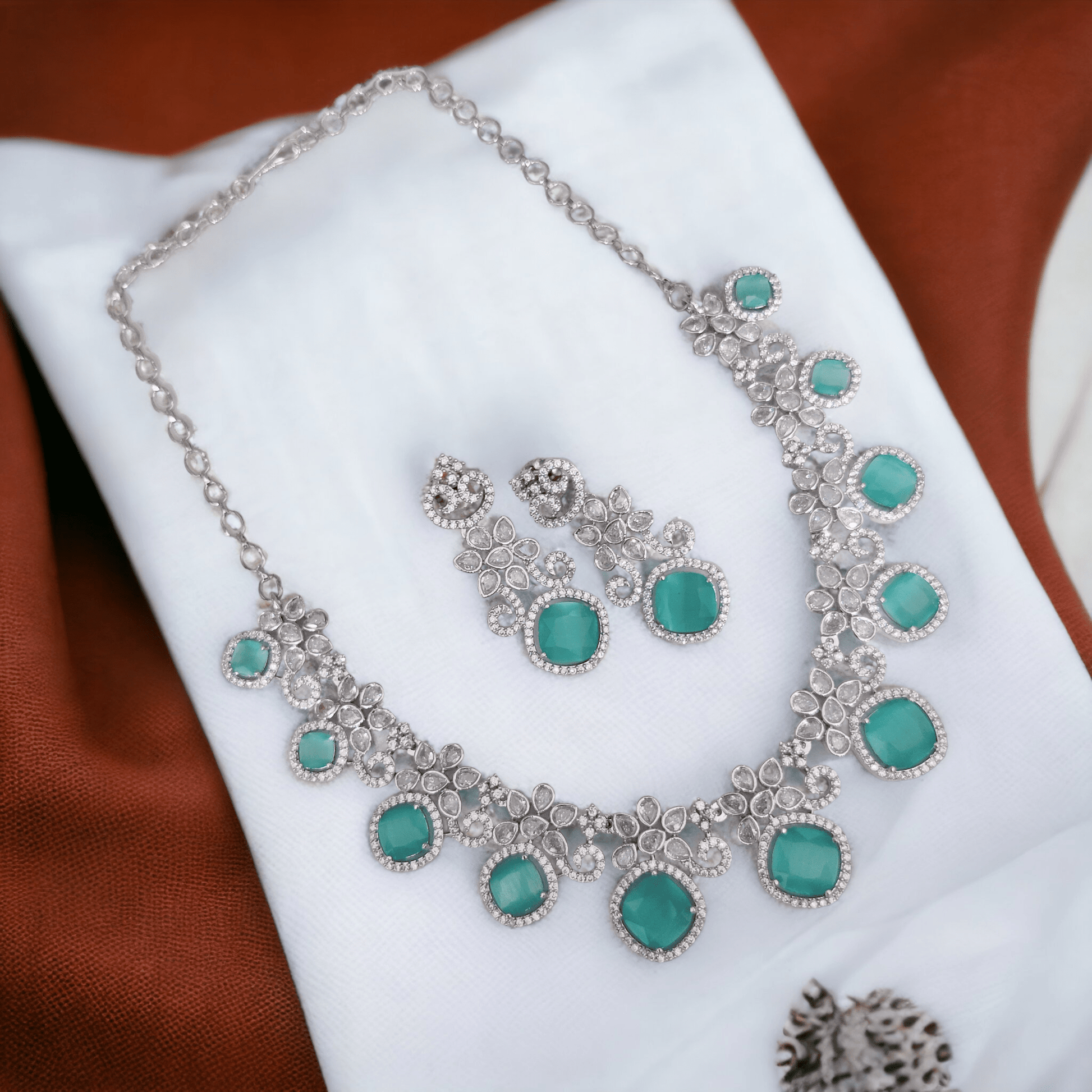 Opal Touch - Crystal Red Charm Necklace - Necklace