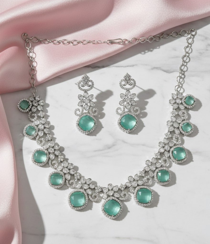 Crystal Red Charm Necklace - Opal Touch