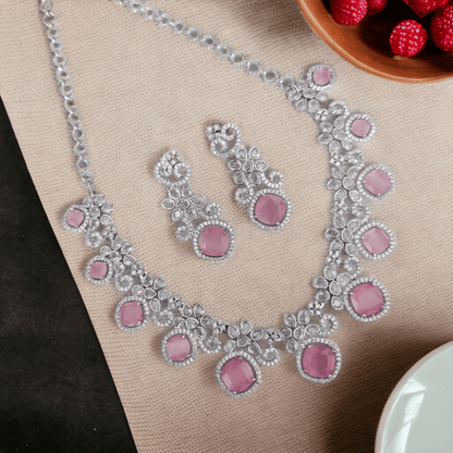 Opal Touch - Crystal Red Charm Necklace - Necklace