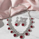 Crystal Red Charm Necklace - Opal Touch