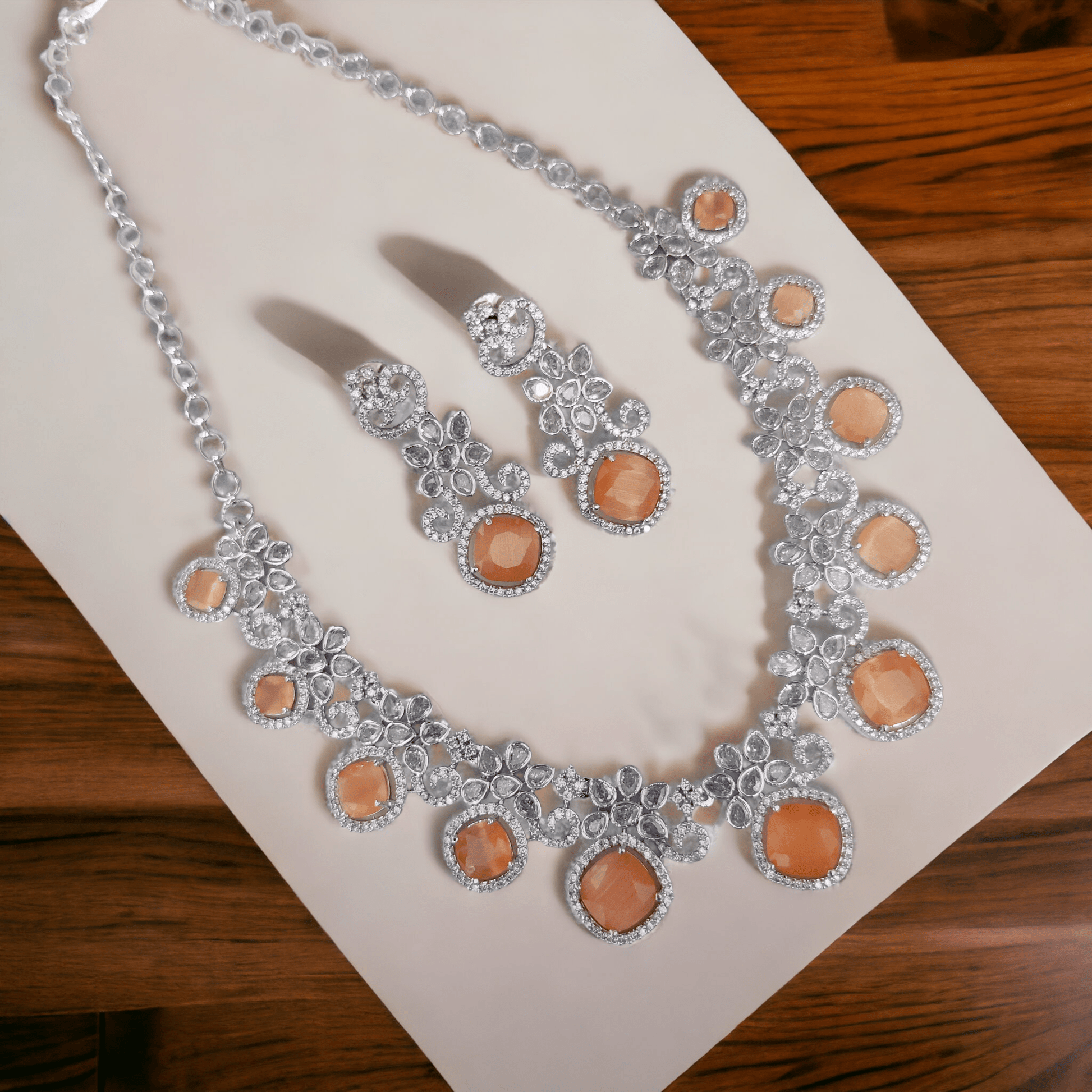 Opal Touch - Crystal Red Charm Necklace - Necklace