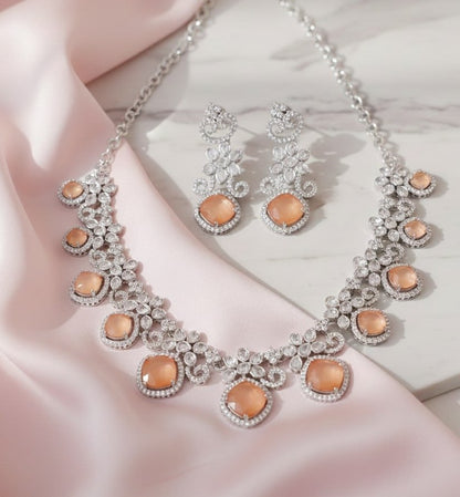 Crystal Red Charm Necklace - Opal Touch