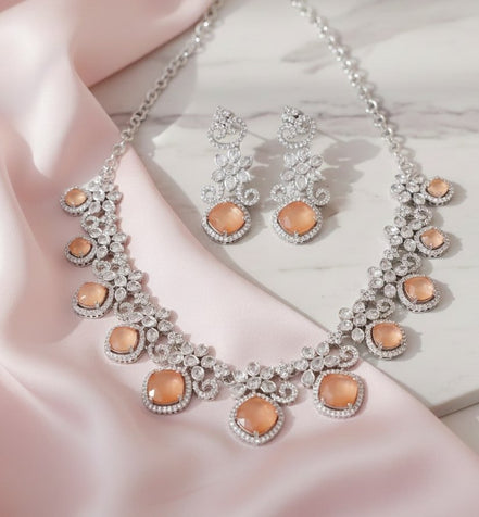 Crystal Red Charm Necklace - Opal Touch