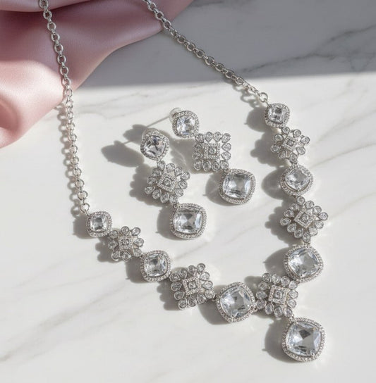 Crystal Red Elegance Necklace - Opal Touch