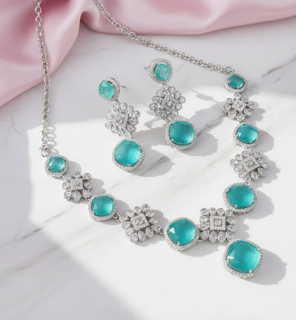 Crystal Red Elegance Necklace - Opal Touch