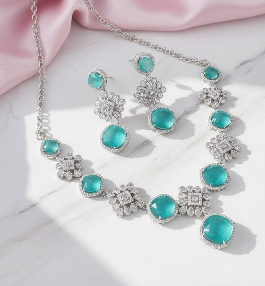 Crystal Red Elegance Necklace - Opal Touch